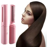 Rechargeable Mini Hair Straightener Travel Portable USB Charging Cordless Hair Straightener Bursh
