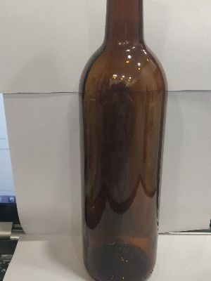 Amber color 750 ml wine bottle