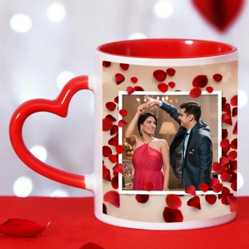 Heart Handle Three Tone Color Sublimation Mug