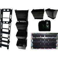 Wall Grower Panel Set - Plastic Material, Polished Finish, Black Color | Ideal For Garden & Outdoor Use