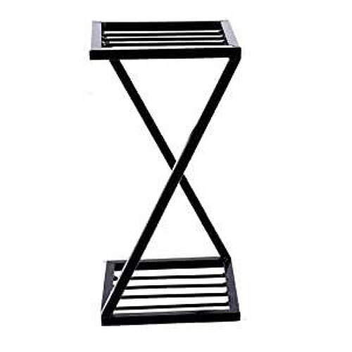 Black Metal Zigzag Stand - Finish: Painted