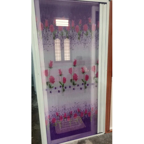 Double Flower Sliding Mosquito Net Door - Color: All Colours