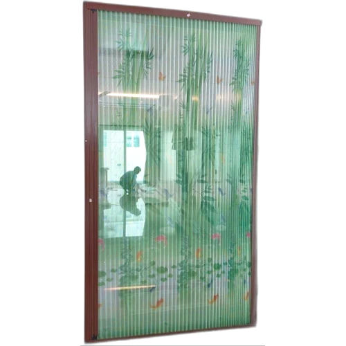 Green Bamboo Pleated Mosquito Net Door - Color: All Colours