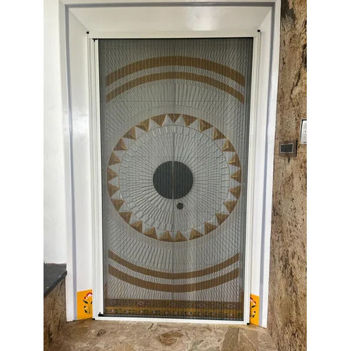 Black Mosquito Net Door - Material: Aluminum