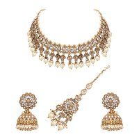 Bridal reverse ad necklace, Traditional Indian necklace, Designer bridal jewelry , Fashion jewelry for brides , Gift For Her .