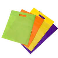 D Cut Non Woven Grocery Bags - Bag Size: 14x19