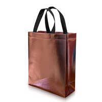 Metallic Laminated Non Woven Bags - Metalised Laminated Material, 5-8 Kg Capacity, Brown Color, Plain Style | Eco-friendly, Stylish Design, Durable Texture