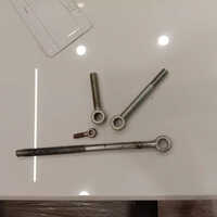 Forged Oval Eye Bolts - Mild Steel, Silver Color, Hardness Rating: Hard | Durable And High-strength Design
