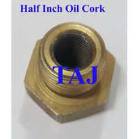 Half Inch Oil Cork - Brass, Polished Finish | Designed For Rotavator Machinery Parts, Durable And High Precision Engineering Component