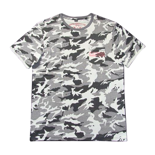 Mens Crew Neck Army Print T-Shirt