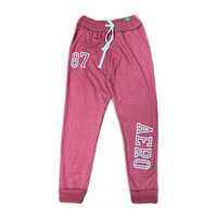 Mens Pant - 280 GSM Cotton Blend , Pink Color with Printed Pattern | Washable & Suitable for All Seasons - Rainy, Spring, Summer, Winter
