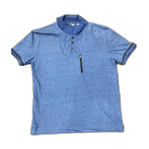 160 Gsm Mens Polo T-Shirt With Zipper - Age Group: Adult