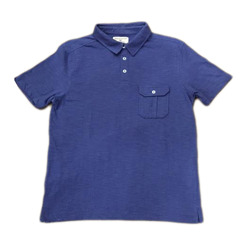  Mens Blue Polo T-Shirt With Single Pocket