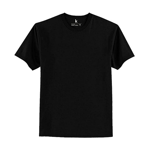 180 GSM Black Solid Color T-Shirt