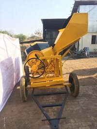 Concrete mixer with hopper