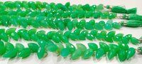 Natural Chrysoprase teardrop Shape faceted 6X10mm beads Per Strand 8''long