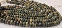 Natural Zebra Jasper Rondelle Plain 8mm Beads Per Strand 8 Inch Long