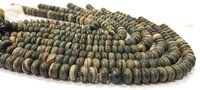 Natural Zebra Jasper Rondelle Plain 8mm Beads Per Strand 8 Inch Long