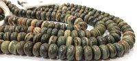 Natural Zebra Jasper Rondelle Plain 8mm Beads Per Strand 8 Inch Long