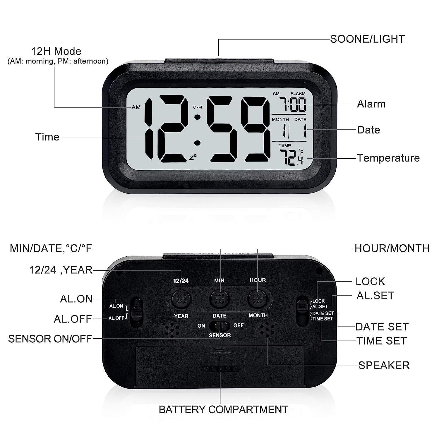 RECTANGLE DIGITAL ALARM CLOCK