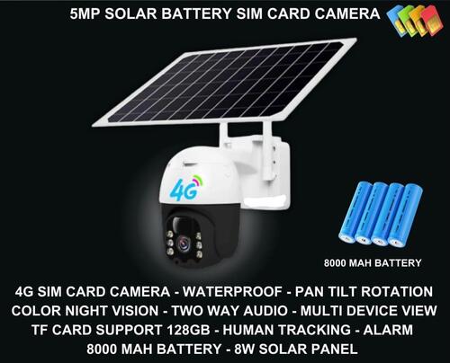 Solar 4G sim wifi camera 