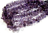 Natural African Amethyst Drop Shape Faceted 4x7 to 7x9mm Strand 5''long