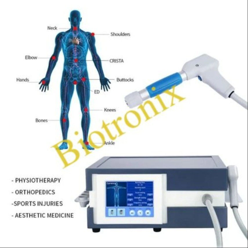 Pain Therapy System Shockwave Machine for Pain Relief ED Physiotherapy, For Hospital, Model Name/Number: Renewable Energy