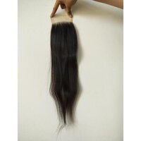Transparent Lace Natural Straight Human Hair Closures - Human Hair Type: Indian