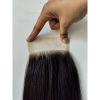 Transparent Lace Natural Straight Human Hair Closures