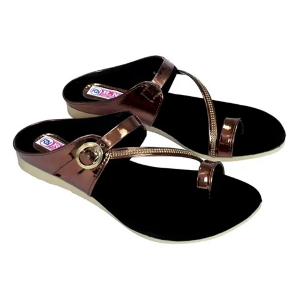 Ladies Flats Sandal - High-Quality Leather, Sizes 20.0 CM - 27.0 CM, Available in Various Colors, Medium Heel for Elegant Lift