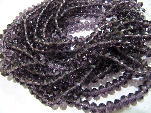 Amethyst Hydro Quartz Rondelle Faceted 4mm Beads 150 Beads Per Strand