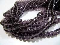 Amethyst Hydro Quartz Rondelle Faceted 4mm Beads 150 Beads Per Strand