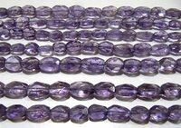 Natural Amethyst Oval Shape Faceted  8 to 10mm Beads Strand 13''long