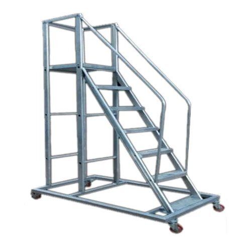 Hd Aluminum Trolley Step Ladder - Material: Aluminium