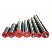 Conveyor Carrying Roller - Metal Structure,  Durable Design, Available In Black And Red, Warranty Included | Efficient Material Movement In Industrial Settings