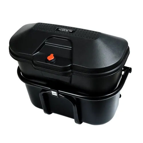 Black Motorcycle Side Box (Carry Matt) - Material: Plastic