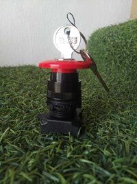 Mushroom Head Actuator PUSH BUTTON WITH KEY