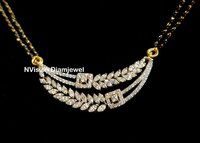 Natural Marquise Diamond Dual Halo Mangalsutra