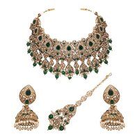 Reverse AD Bridal Jewelry| Reverse AD Oval Shape Necklace| Traditional Indian necklace| Designer bridal jewelry .