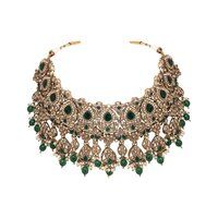 Reverse AD Bridal Jewelry| Reverse AD Oval Shape Necklace| Traditional Indian necklace| Designer bridal jewelry .