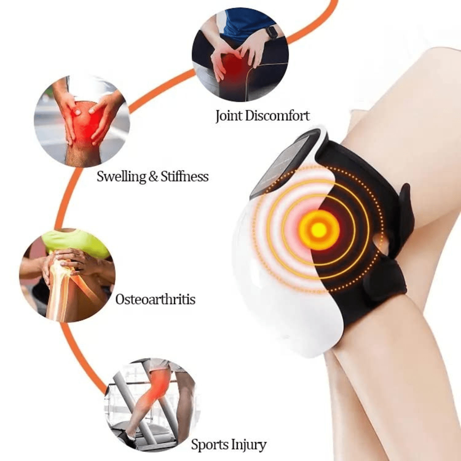 Kneading Magnetic Intelligent Knee Massager Electric Knee Physiotherapy Jain Pain Relief, 500 V