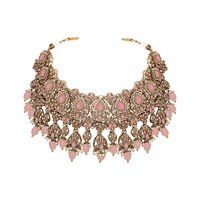 Reverse AD Bridal Jewelry| Reverse AD Oval Shape Necklace| Traditional Indian necklace | Designer bridal jewelry.