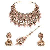 Reverse AD Bridal Jewelry| Reverse AD Oval Shape Necklace| Traditional Indian necklace | Designer bridal jewelry.