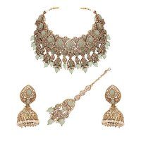 Reverse AD Bridal Jewelry |Reverse AD Oval Shape Necklace| Traditional Indian necklace |Designer bridal jewelry .