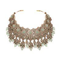 Reverse AD Bridal Jewelry |Reverse AD Oval Shape Necklace| Traditional Indian necklace |Designer bridal jewelry .