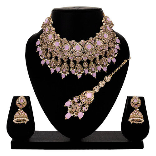 Reverse AD Bridal Jewelry| Reverse AD Oval Shape Necklace |Traditional Indian necklace |Designer bridal jewelry .