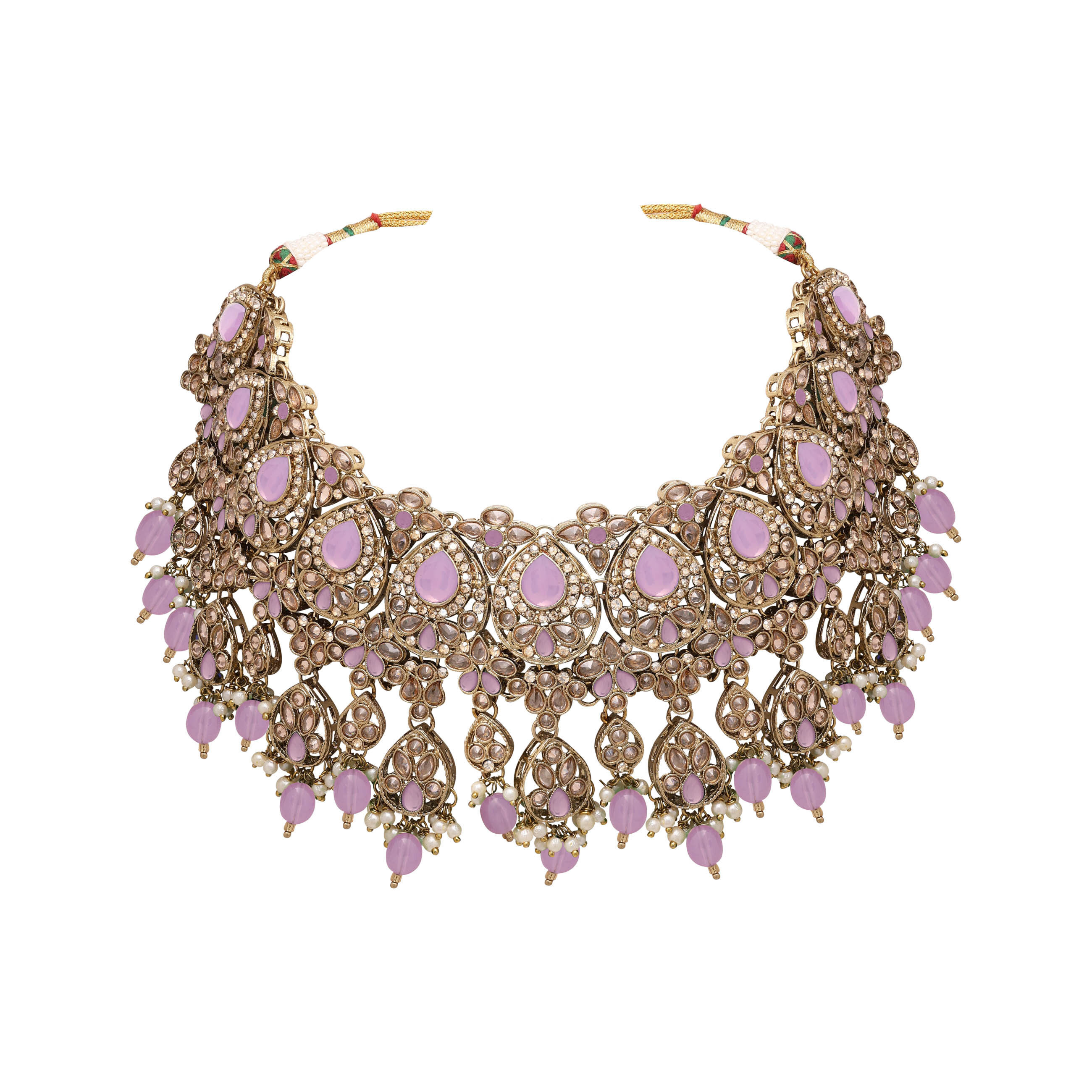 Reverse AD Bridal Jewelry| Reverse AD Oval Shape Necklace |Traditional Indian necklace |Designer bridal jewelry .