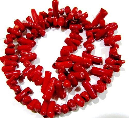 Red Stick Branch Coral Beads 7 to 15mm Beads Sold Per Strand 16 inch long