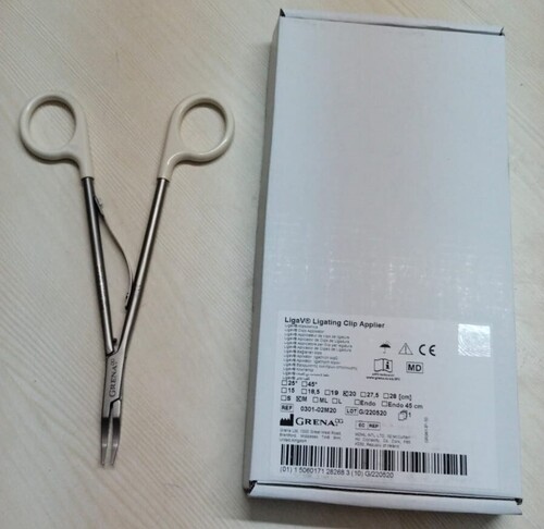 Grena Ligating Clip Click'aV Polymer Ligating Applier(M) SS Open Surgery Polymer Clip Applier  Grena