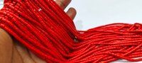 Natural Italian Coral Pipe Shape 3mm Beads Sold Per Strand 13 Inch Long beads